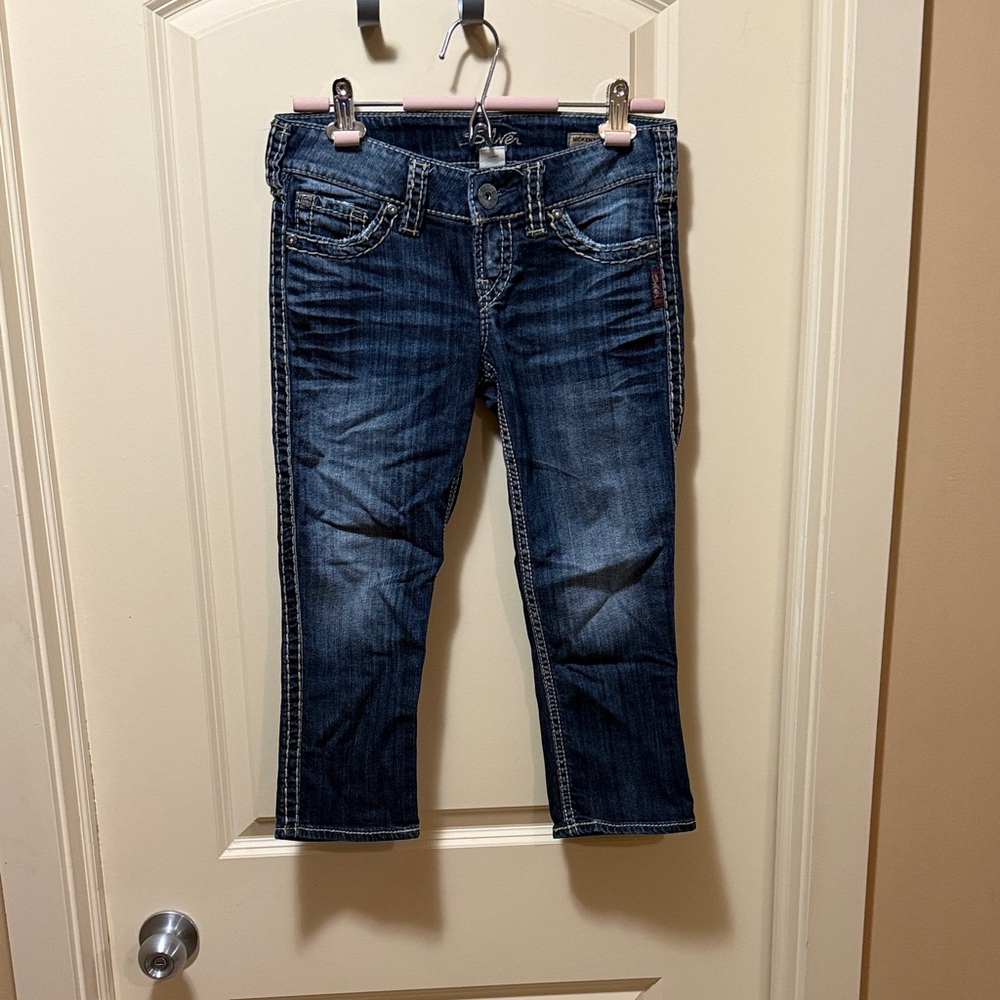 Silver Jeans Dark Blue Cropped Women's Jeans